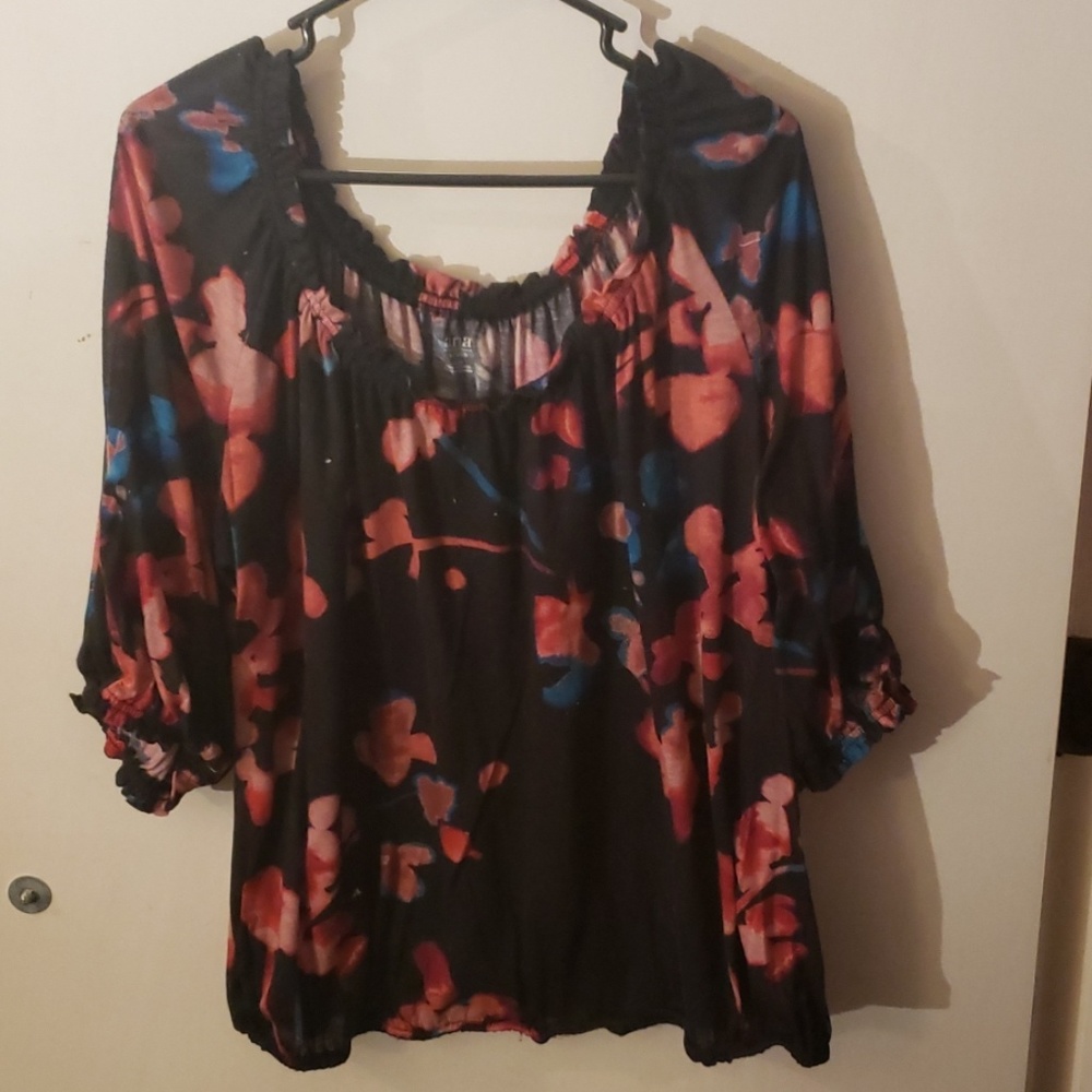 Watercolor floral tunic